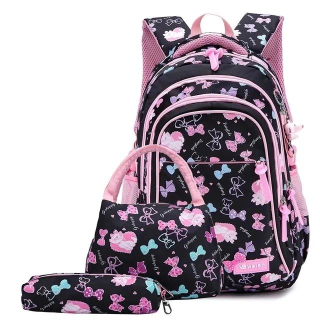 3 piece set school Backpack Kids Bookbags Set for Girls image 4