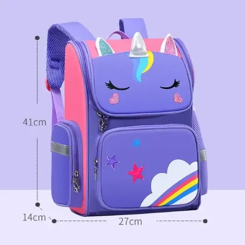 Large Unicorn Backpack- Purple image 2