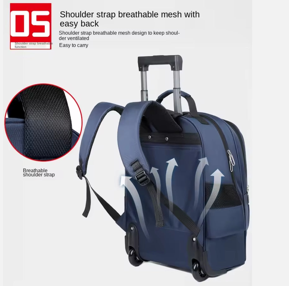Rolling  Large Capacity Bag Computer Backpack for Overnight Business image 5