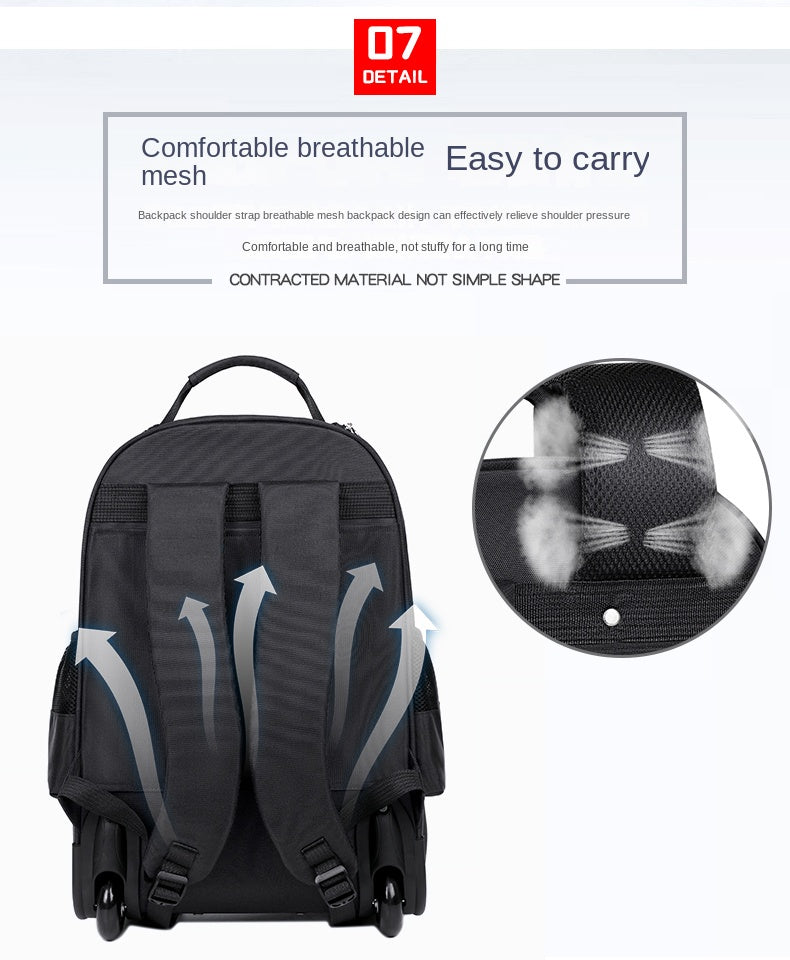Multifunctional large capacity business, school and travel rolling backpack image 4