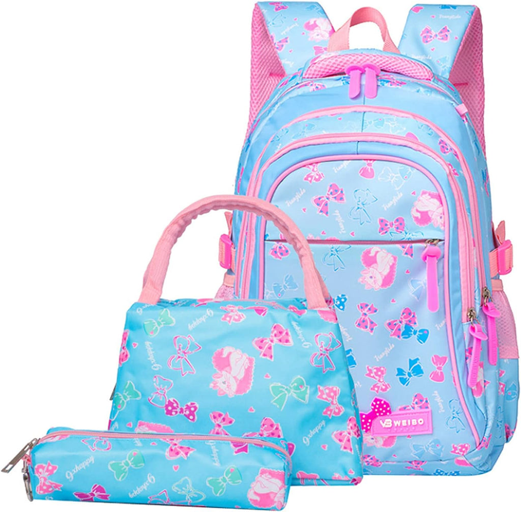 3 piece set school Backpack Kids Bookbags Set for Girls image 9