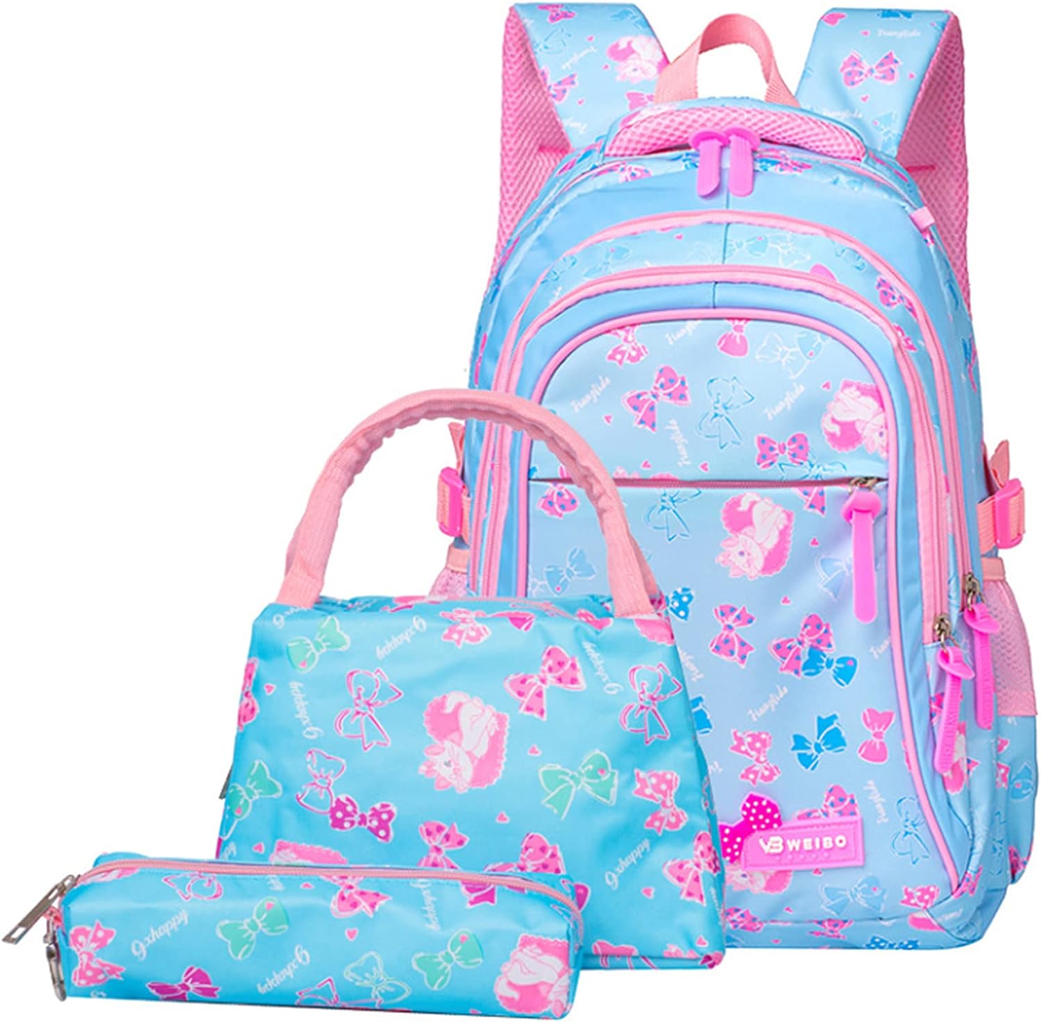 3 piece set school Backpack Kids Bookbags Set for Girls image 9
