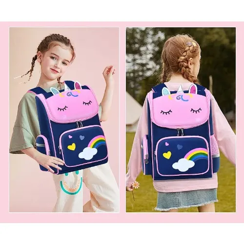 Large Unicorn Backpack- Blue image 6