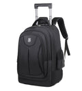 Rolling  Large Capacity Bag Computer Backpack for Overnight Business - Black image