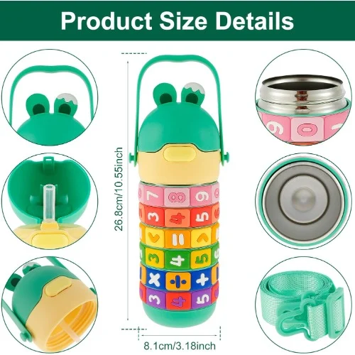 Spin Fun Insulated Mathematics Vacuum Kids Water Bottle image 4