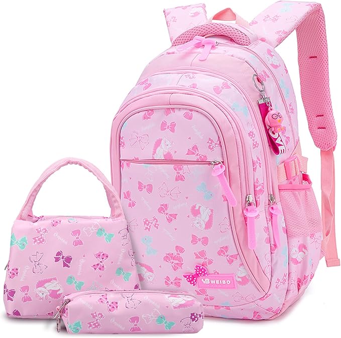 3 piece set school Backpack Kids Bookbags Set for Girls image 8