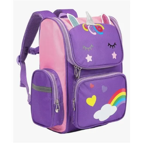 Large Unicorn Backpack- Purple image 1