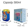 Creative Washing Machine Shaped Water Bottles with Straw,Leak Proof Cute Plastic Bottles with Adjustable Shoulder Strap, Juice Drinking Bottles for Outdoor Sports Travel image 9