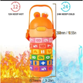 Spin Fun Insulated Mathematics Vacuum Kids Water Bottle - Orange image 0
