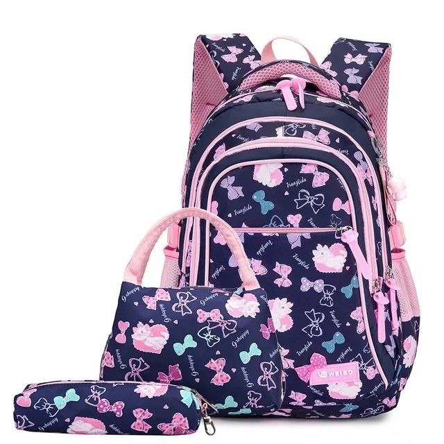 3 piece set school Backpack Kids Bookbags Set for Girls image 5