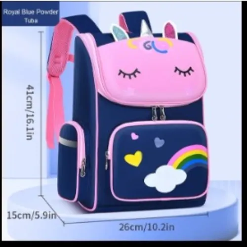 Large Unicorn Backpack- Blue image 8