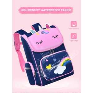 Large Unicorn Backpack- Blue - Navy blue image