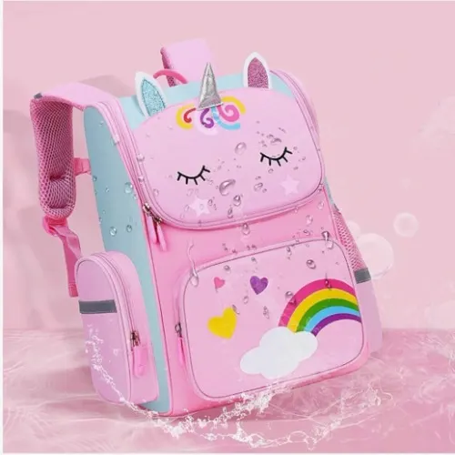 Unicorn School Backpack - Pink image 4